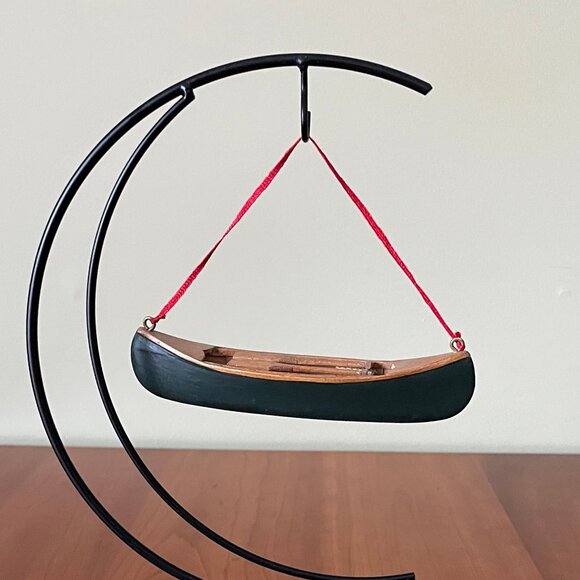 Adorable Wooden Canoe with Paddles Ornament - Picture 7 of 7